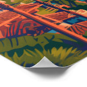 San Clemente California Beach Oranje County Retro Poster (Hoek)