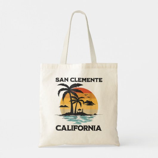 San Clemente California Beach Surf Summer Vacation Tote Bag (Achterkant)