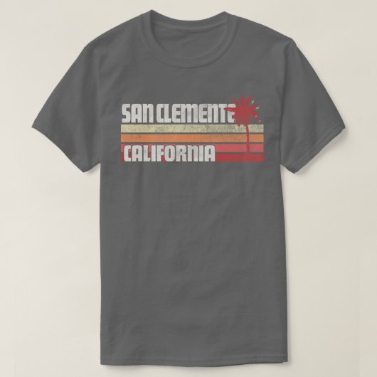 San Clemente California CA 80s Gift Beach T-shirt (Design voorkant)