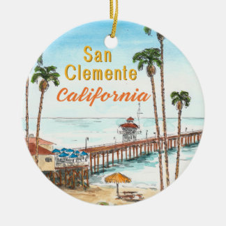 San Clemente California Ceramic Ornament