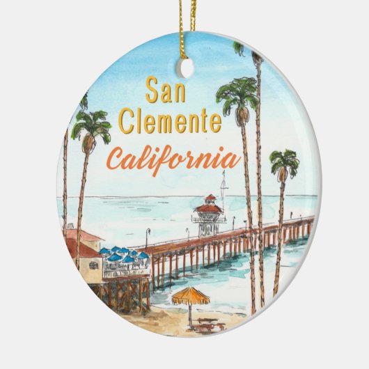 San Clemente California Ceramic Ornament (Links)