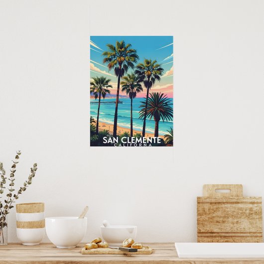 San Clemente California coastal view Poster (Keuken)
