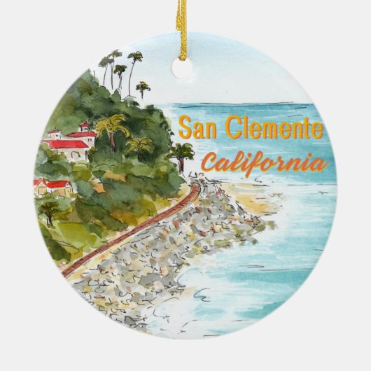 San Clemente California Ornament (Achterkant)