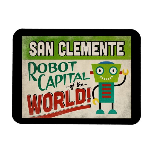 San Clemente California Robot - Funny Magneet (Horizontaal)