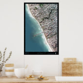 San Clemente, Californië satellietposter Poster (Keuken)