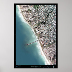 San Clemente, Californië satellietposter Poster