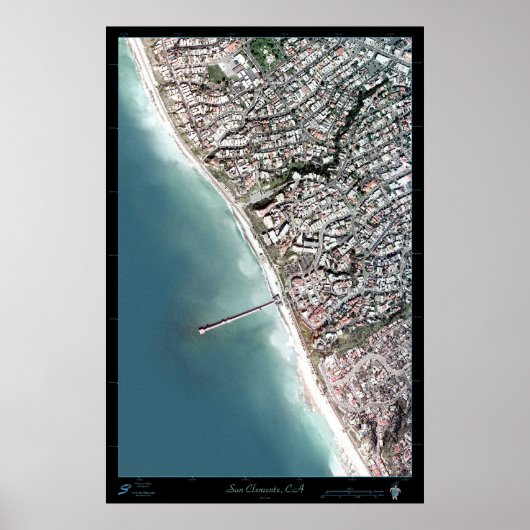 San Clemente, Californië satellietposter Poster (Voorkant)
