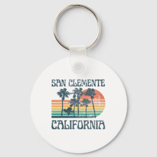 San Clemente Californië Strand Zomer Vakantie Vint Sleutelhanger