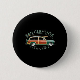 San Clemente Californië Vintage Surfen  Ronde Button 5,7 Cm
