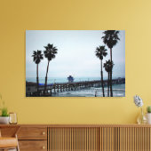 San Clemente Pier - 3 paneel Canvas (Insitu (Woonkamer))