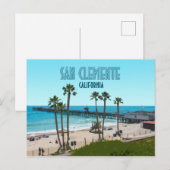 San Clemente Pier Beach California  Briefkaart (Voorkant / Achterkant)