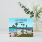 San Clemente Pier Beach California Flat Kaart (Staand voorkant)