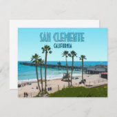 San Clemente Pier Beach California Flat Kaart (Voorkant / Achterkant)