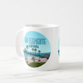 San Clemente Pier Beach California  Koffiemok (Voorkant links)