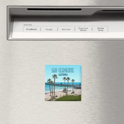 San Clemente Pier Beach California  Magneet (Insitu (Vaatwasser))