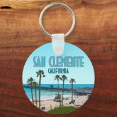San Clemente Pier Beach California  Sleutelhanger (Voorkant)