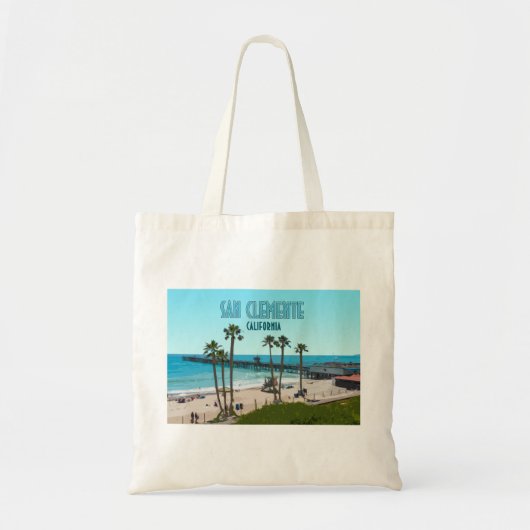 San Clemente Pier Beach California  Tote Bag (Voorkant)