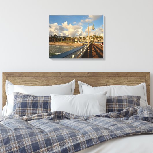 San Clemente Pier California Canvas Afdruk (Insitu (Slaapkamer))