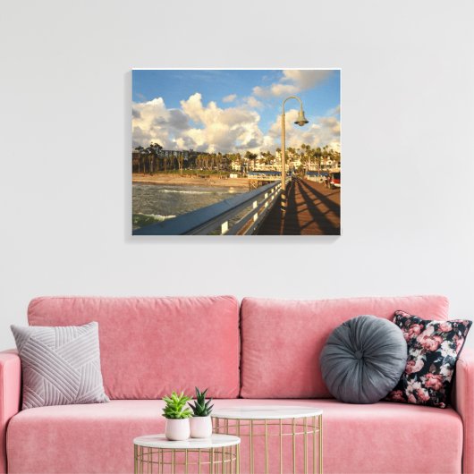 San Clemente Pier California Canvas Afdruk (Insitu (Woonkamer))