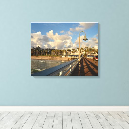 San Clemente Pier California Canvas Afdruk (Insitu (Houten vloer))