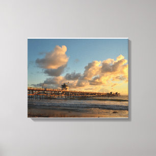 San Clemente Pier California Canvas Afdruk