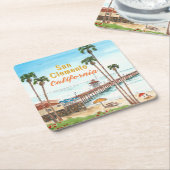 San Clemente Pier California  Kartonnen Onderzetters (Schuin)