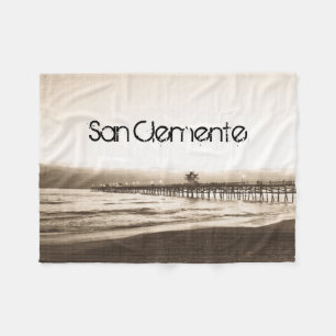 San Clemente pier  Californische foto Fleece Deken