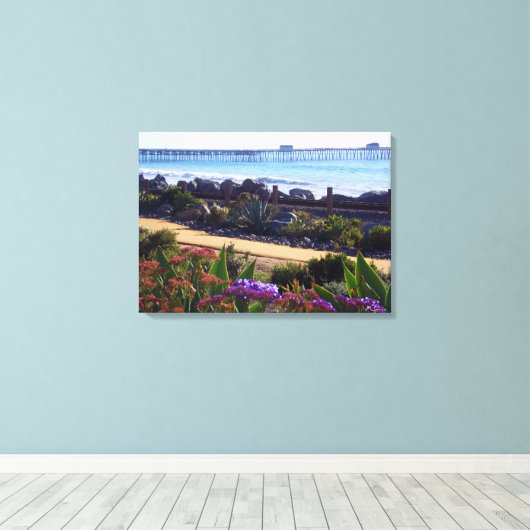 San Clemente Pier Canvas Afdruk (Insitu (Houten vloer))