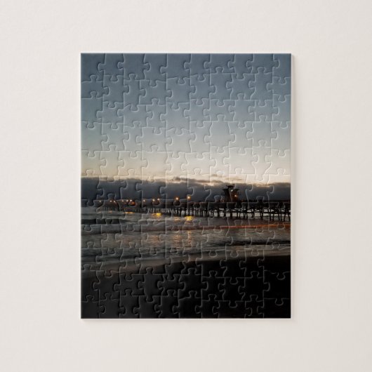 san clemente pier nachtdienst oceaan californië legpuzzel (Verticaal)