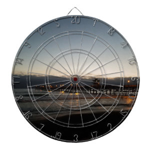 san clemente pier nachtelijke oceaan californië dartbord