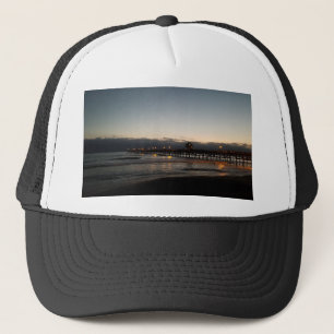 san clemente pier nachtelijke oceaan californië trucker pet