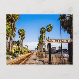 San Clemente Railroad Crossing Train Tracks Briefkaart