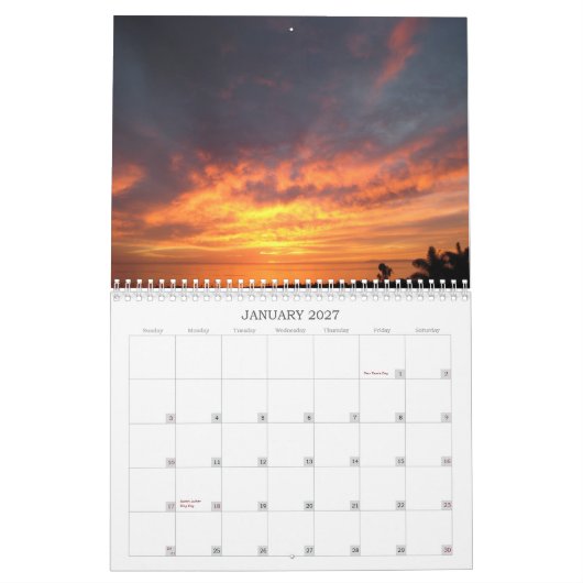 San Clemente Skies Calendar Kalender (Jan 2027)