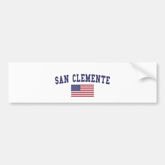 San Clemente US Flag Bumpersticker (Voorkant)