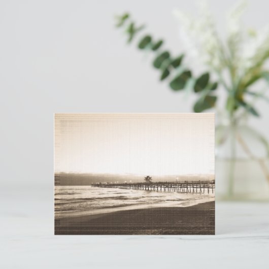 San Clemete pier California strand  foto Briefkaart (Staand voorkant)