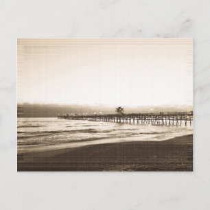 San Clemete pier California strand foto Briefkaart
