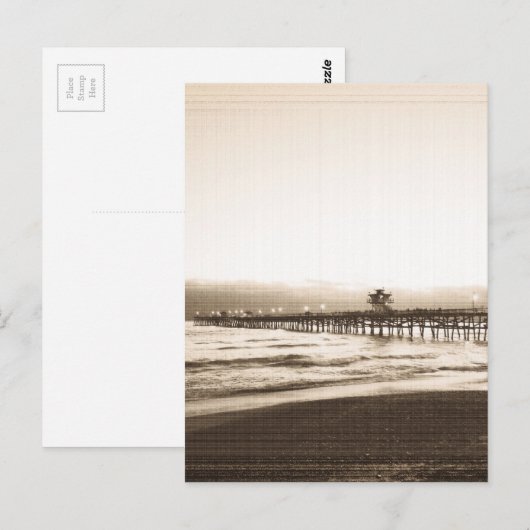 San Clemete pier California strand foto Briefkaart (Voorkant / Achterkant)