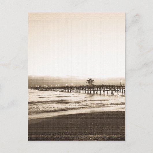 San Clemete pier California strand  foto Briefkaart (Voorkant)