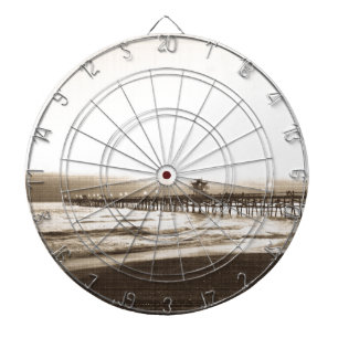 San Clemete pier Californië strand vintage foto Dartbord