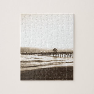 San Clemete pier Californië strand vintage foto Legpuzzel