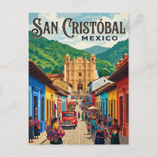 San Cristóbal de las Casas Mexico Briefkaart (Voorkant)