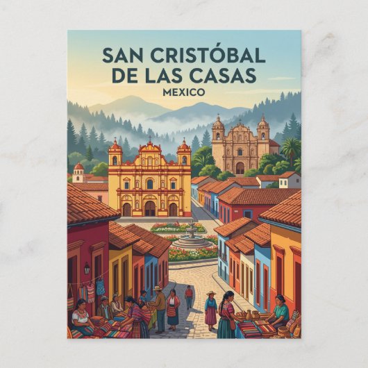 San Cristóbal de las Casas Mexico Briefkaart (Voorkant)