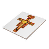 San Damiano Crucifix Cross-keramische Tegel Tegeltje (Zijkant)