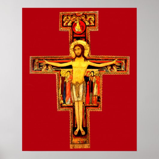 San Damiano Crucifix St Frances of Assisi katholie Poster (Voorkant)