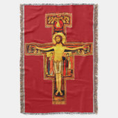 San Damiano Crucifix St Francis of Assisi Deken (Voorkant Verticaal)