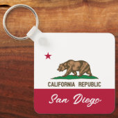 San Diago California Republic flag custom Sleutelhanger (Voorkant)