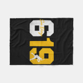 San Diego 619  90s Honkbal Speler Silhouet Fleece Deken (Voorkant (Horizontaal))