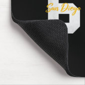 San Diego 619  90s Honkbal Speler Silhouet Muismat (Hoek)