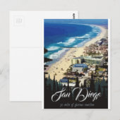 San Diego 70 mijl van glorieus kustgebied Briefkaa Briefkaart (Voorkant / Achterkant)