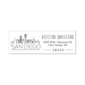 San Diego | Aangepast adres Zelfinktende Stempel (Design)